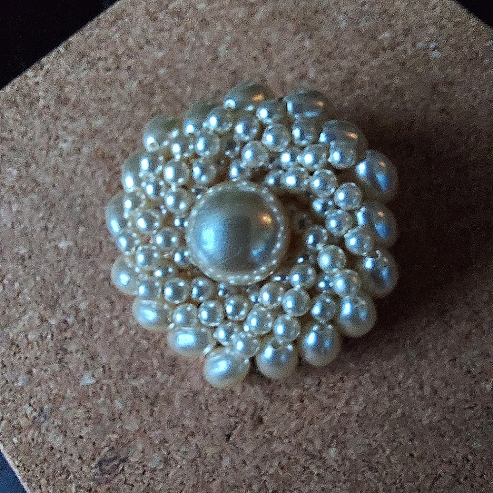 Vintage Faux Pearl Brooch